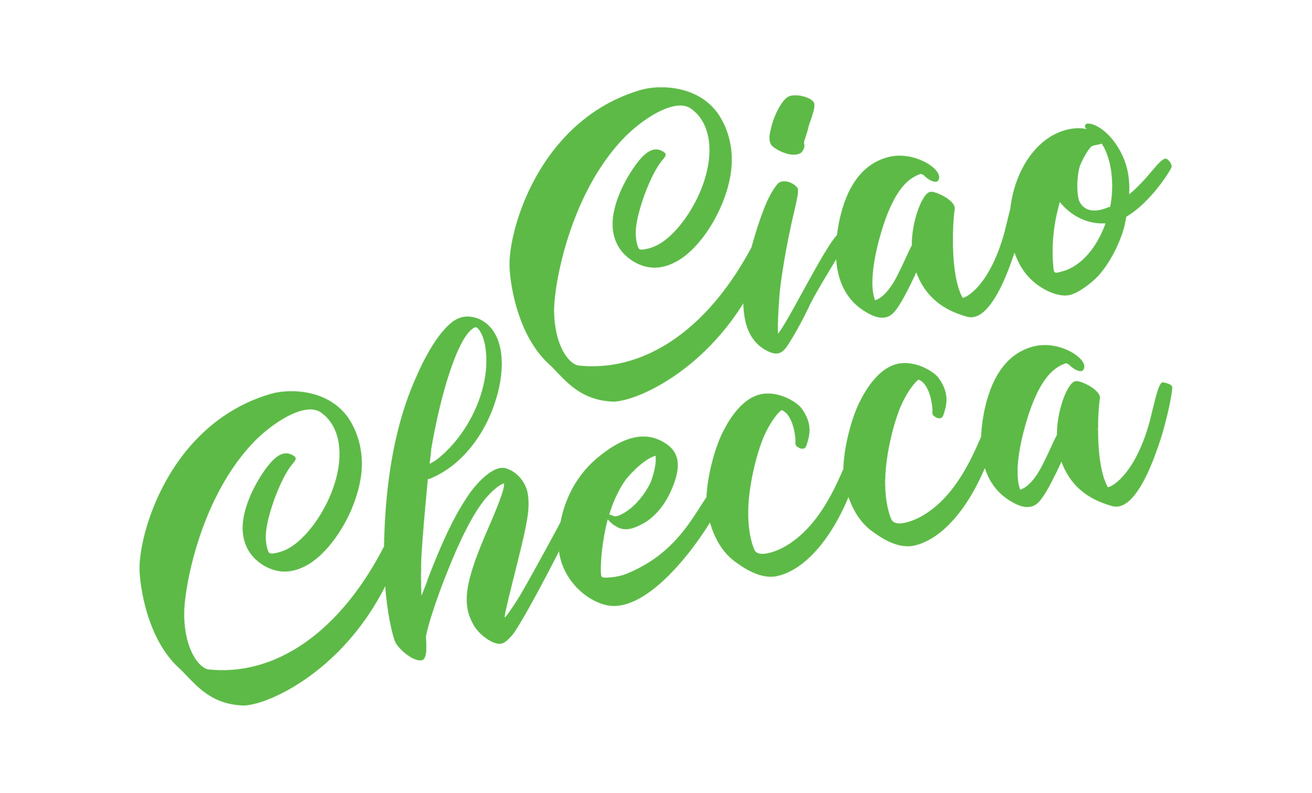 ciao checca cursive green