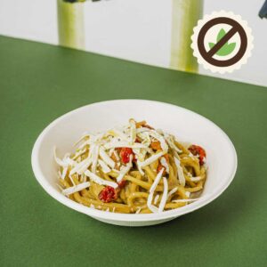 Tonnarello con Crema di Melanzane, Pomodori Confit & Ricotta Salata